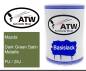 Preview: Mazda, Dark Green Satin Metallic, FU / 25J: 500ml Lackdose, von ATW Autoteile West.